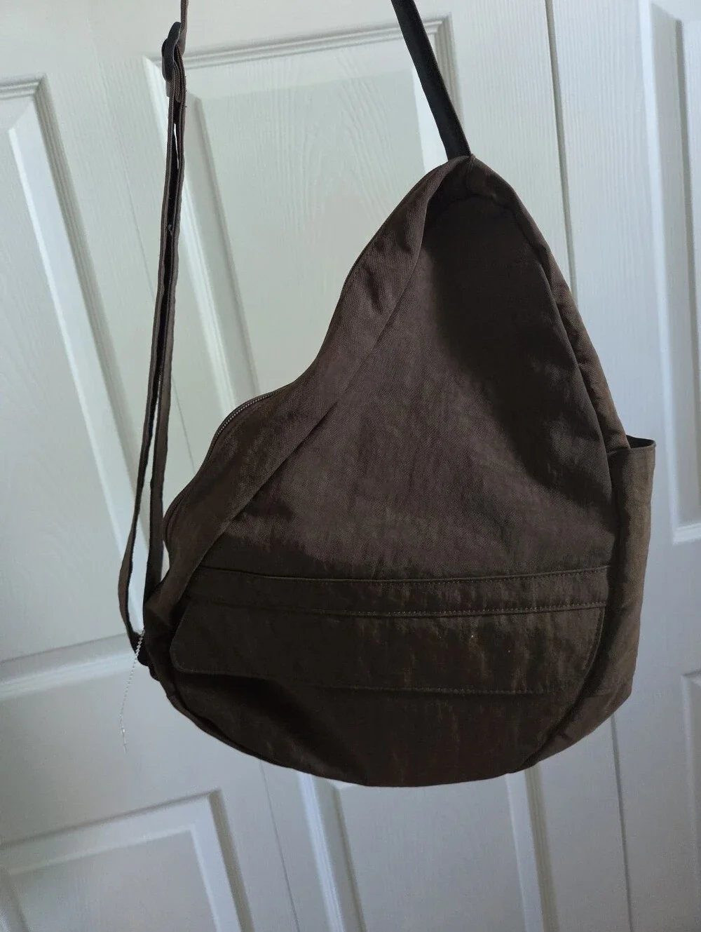 AmeriBag Healthy Sling Back Bag Brown Nylon Canvas Backpack Unisex Made In USA